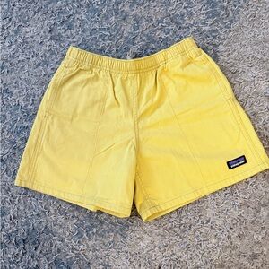 Patagonia Light Yellow Casual Shorts